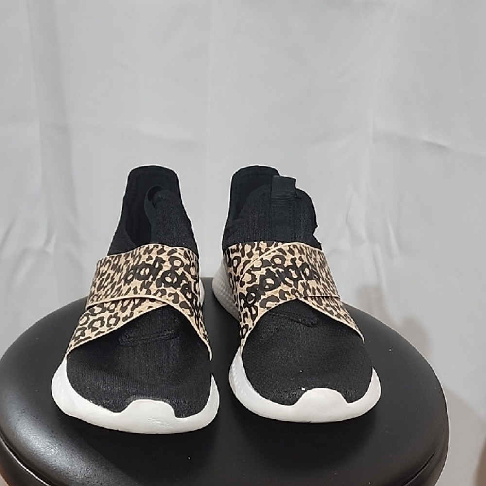 Adidas Black and Tan Slip-On Shoes